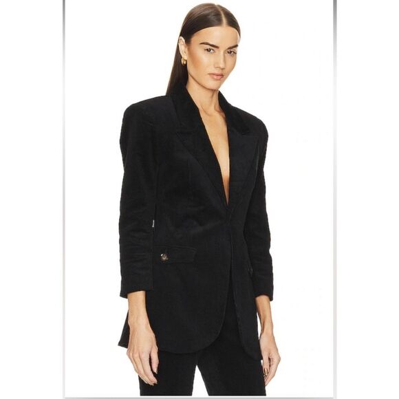 Helsa (Elsa Hosk) Black Corduroy Blazer Size M Revolve NWT - Picture 2 of 11